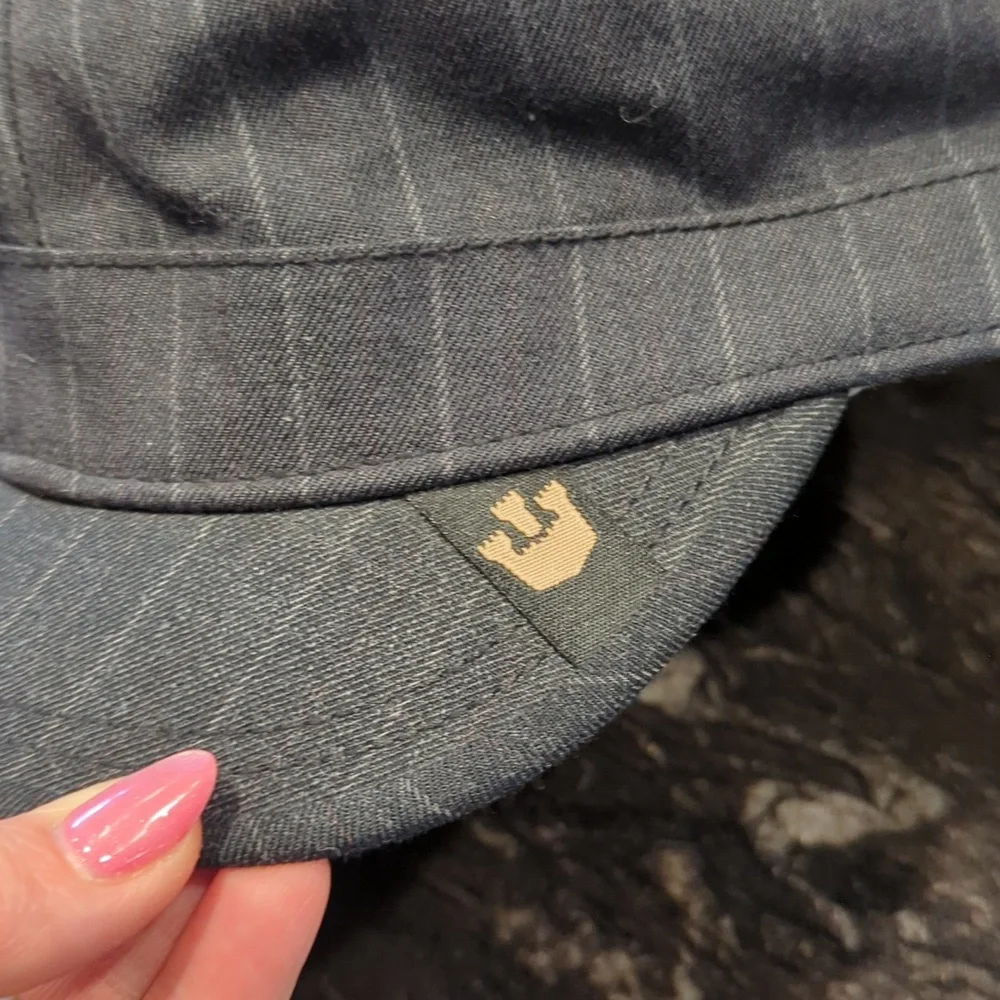 Goorin Bros Hat Striped Gray Newsboy Academia Preppy